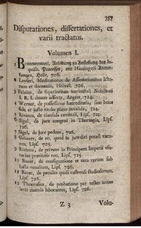 Disputationes, dissertationes, et varii tractatus.