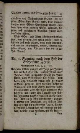 Am 1. Sonntag nach dem Fest der Erscheinung Christi. - Am 4. Sonntag nach der Erscheinung Christi.