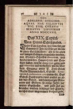 Das XIX. Capitel. Vom Peters-Schießgraben