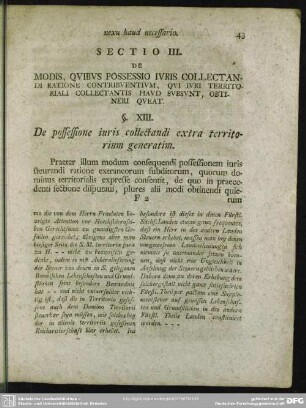 Sectio III. De Modis, Quibus Possessio Iuris Collectandi Ratione Contribuentium, Qui Iuri Territoriali Collectantis Haud Subsunt, Obtineri Queat
