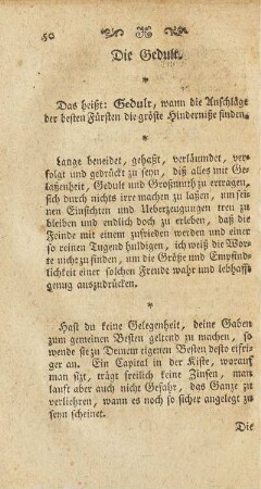 Die Gedult