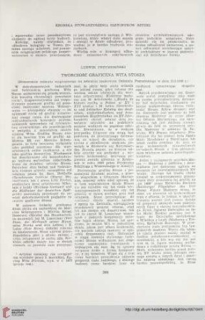 19: Twórczość graficzna Wita Stosza : (streszczenie referatu wygłoszonego na zebraniu naukowym Oddziału Poznańskiego w dniu 15.5.1956 r.)