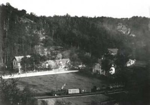 Radebeul. Lößnitzgrund. Ansicht mit Kleinbahn