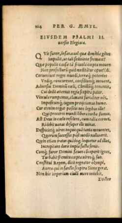 Eiusdem Psalmi II. versio Elegiaca.