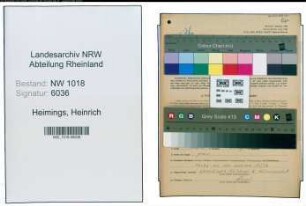 Entnazifizierung Heinrich Heimings , geb. 20.12.1902 (Verwaltungsbeamter)