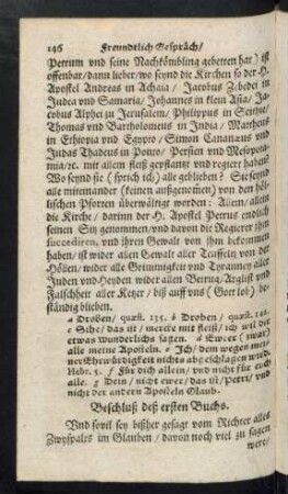 Beschluß deß ersten Buchs.