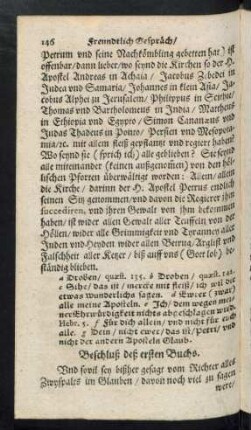 Beschluß deß ersten Buchs.