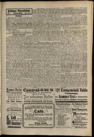 Dritte Ausgabe vom Samstag, den 28. Juni 1913.