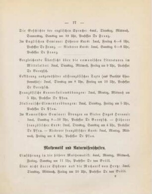 17-21, Mathematik und Naturwissenschaften