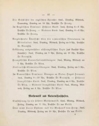 17-21, Mathematik und Naturwissenschaften