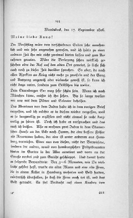 154 Wandsbeck, den 17. September 1806.