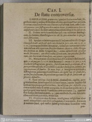 Cap. I. De statu controversiae