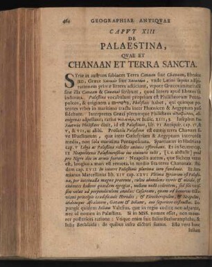 Caput XIII. De Palaestina, Quae Et Chanaan Et Terra Sancta