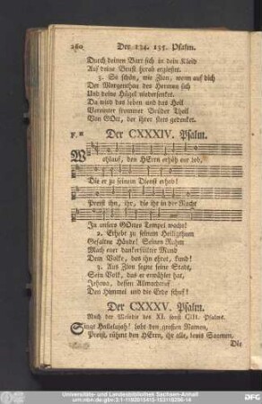 Der CXXXIV. Psalm.