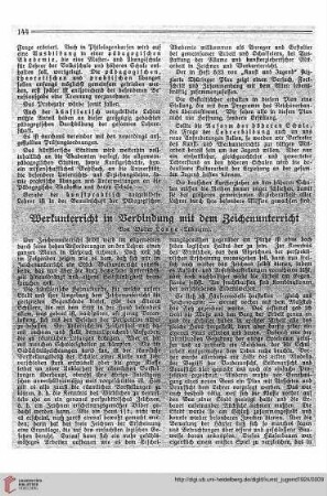 N.F. 4.1924 S.144-146: Werkunterricht in Verbindung mit dem Zeichenunterricht