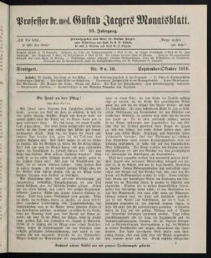 49-61, Nr. 9 u. 10. September-Oktober 1916.