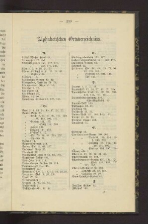 Alphabetisches Ortsverzeichniss