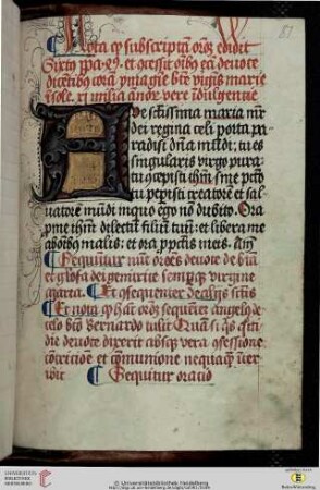 De sancta Maria virgine orationes