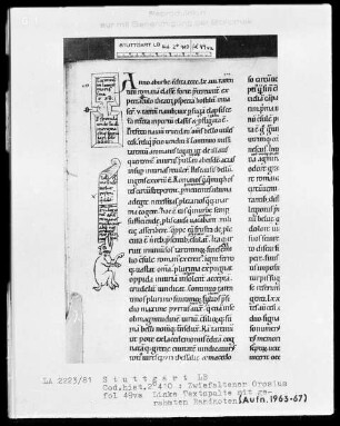 Orosius, Historiarum libri septem adversos paganos — Bär, Folio 49verso