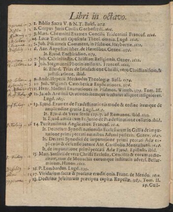 Libri in octavo.