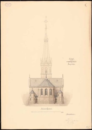 Evangelische Kirche, Langenberg 3. Projekt: Rückansicht