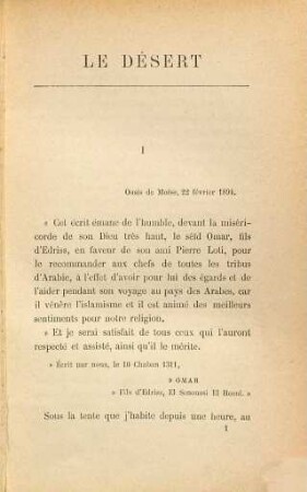 Le Désert