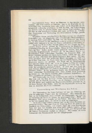 Untersuchung und Würdigung des Pulses