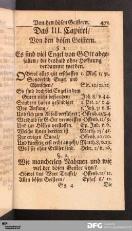 Das III. Capitel. Von den bösen Geistern.