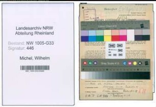 Entnazifizierung Wilhelm Michel , geb. 21.11.1901 (Lehrer)