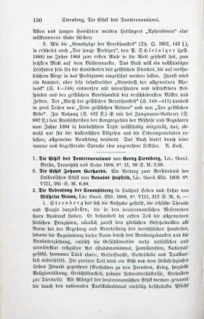 150-153 [Rezension] Sternberg, Georg, Die Ethik des Deuteronomiums