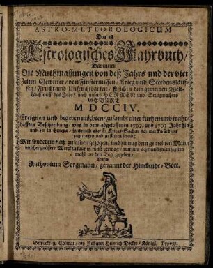1704: Astro-Meteorologicum Das ist Astrologisches Jahrbuch
