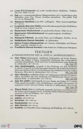 Textilien (Nr. 420-440)