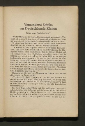 Versunkene Städte an Deutschlands Küsten