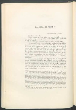 La misa de oro