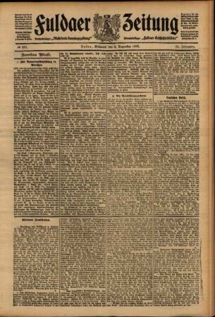 Zweite Ausgabe vom Mittwoch, den 02. Dezember 1908.