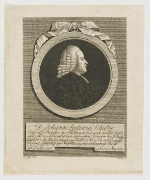 Bildnis des Johann Ludewig Schulze