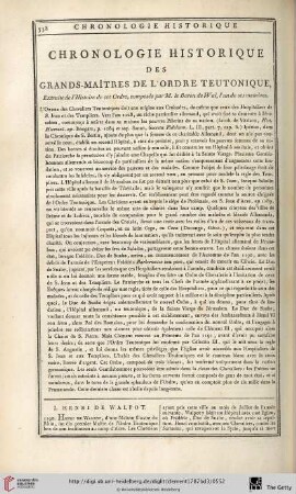 Chronologie historique des grands-maîtres de l’Ordre Teutonique