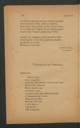 El poema de las Estaciones.