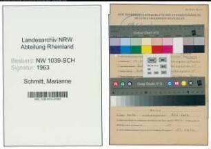 Entnazifizierung Marianne Schmitt , geb. 17.11.1908 ()