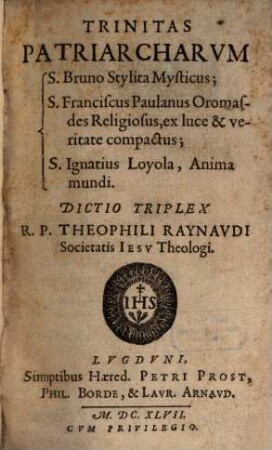 Trinitas Patriarcharum