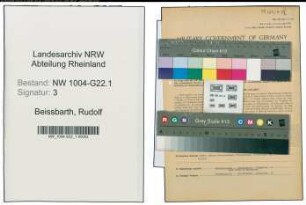 Entnazifizierung Rudolf Beissbarth , geb. 19.06.1902 (Ingenieur)