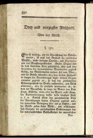 Drey und vierzigster Abschnitt. Von der Milch.
