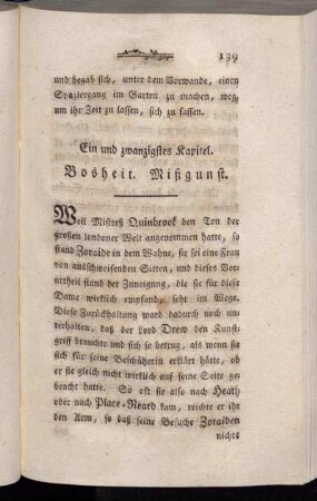 Ein und zwanzigstes Kapitel. Bosheit. Mißgunst.