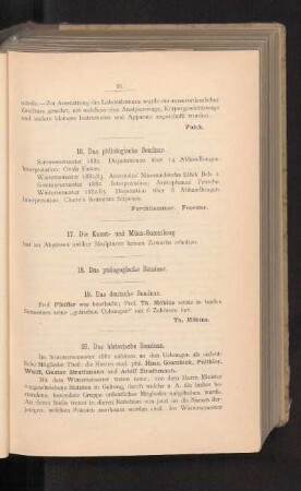 18. Das pädagogische Seminar.