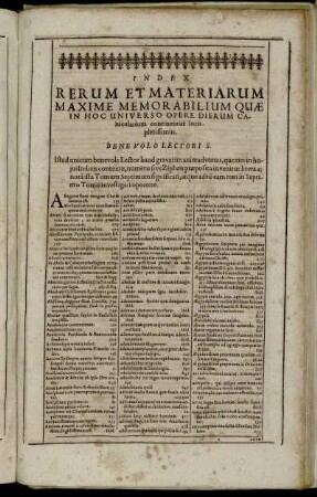 Index Rerum Et Materiarum [...]