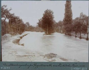 Die vom Hochwassers am 30./31. Juli 1897 überflutete Altenberger Staße in Dippoldiwalde