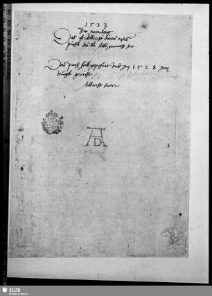 Von menschlicher Proportion (Reinschrift Buch 1) und Skizzenbuch - Mscr.Dresd.R.147.f