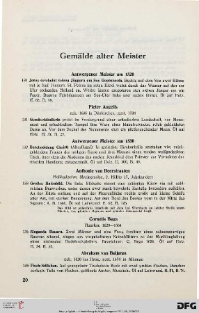 Gemälde Alter Meister (Nr. 130-220)