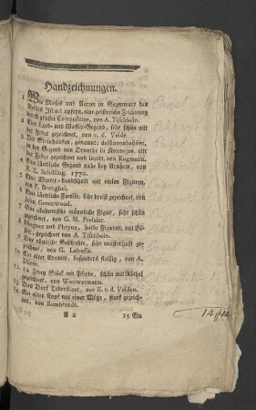 Handzeichnungen.
