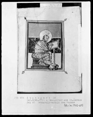 Prachtevangeliar aus Sankt Gereon — Evangelist Markus, Folio 67recto